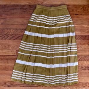 Broadway and Broome pleated silk skirt